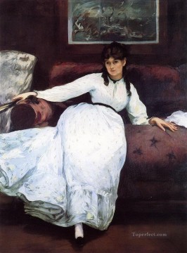 ベルト・モリゾ エドゥアール・マネの休息の肖像 Oil Paintings